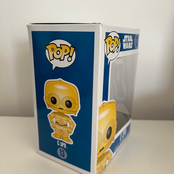 Funko Pop! Star Wars - C-3PO 13 Blue Box Large Font 1st Edition - Picture 2 of 5